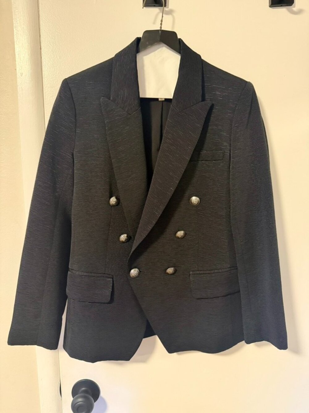 L'Agence Kenzie Double Breasted Blazer - Black - Size Small